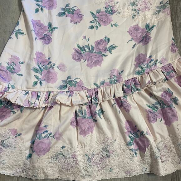NWT LoveShackFancy Divina Floral Print Mini Dress size 12 in Mauve Rose - Picture 16 of 16